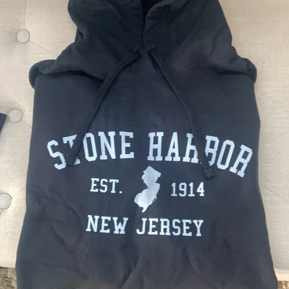 Stone Harbor NJ black hoodie. NWT